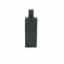 custom design screen printing 50ml empty glass matte black perfume bottle
